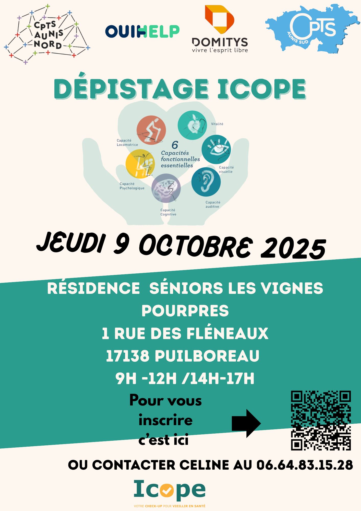 Mercredi 16 Avril 2025 ICOPE de 14h à 17h Venez rencontrer des acteurs de la santé